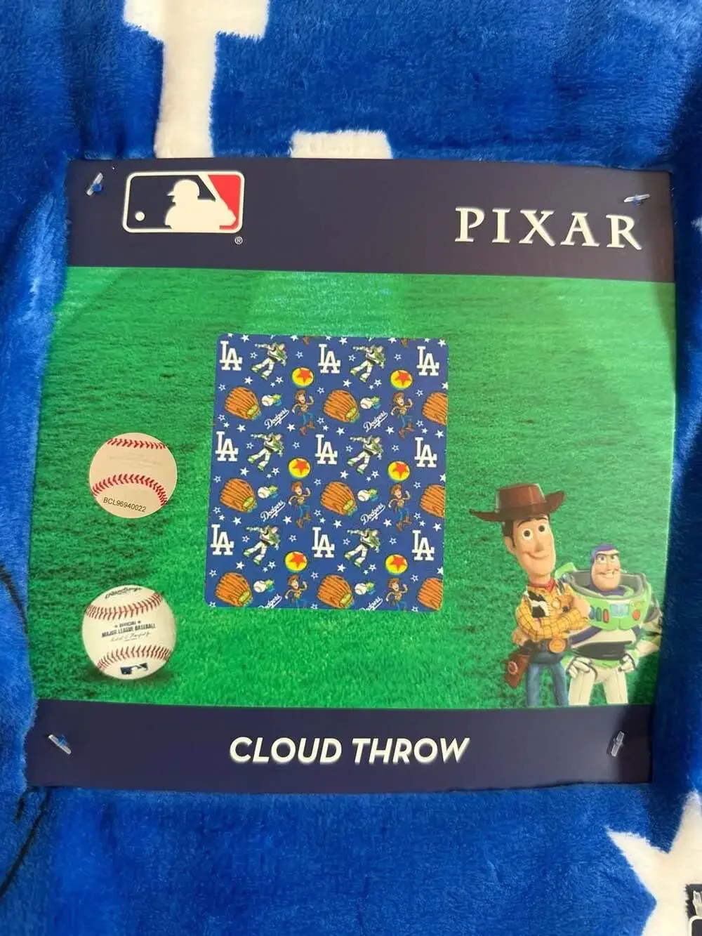Pixar Toy Story Los Angeles Dodgers MLB Cloud Throw Blanket